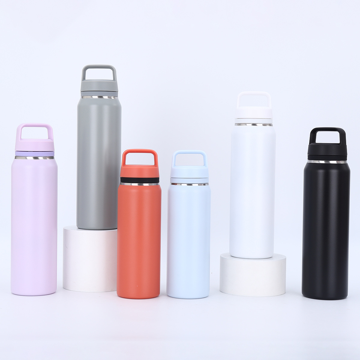 DS-019 Frosted Insulated Drink Bottle Tumbler Vacuum Flask Stainless Steel Cup Thermal Water Bottle