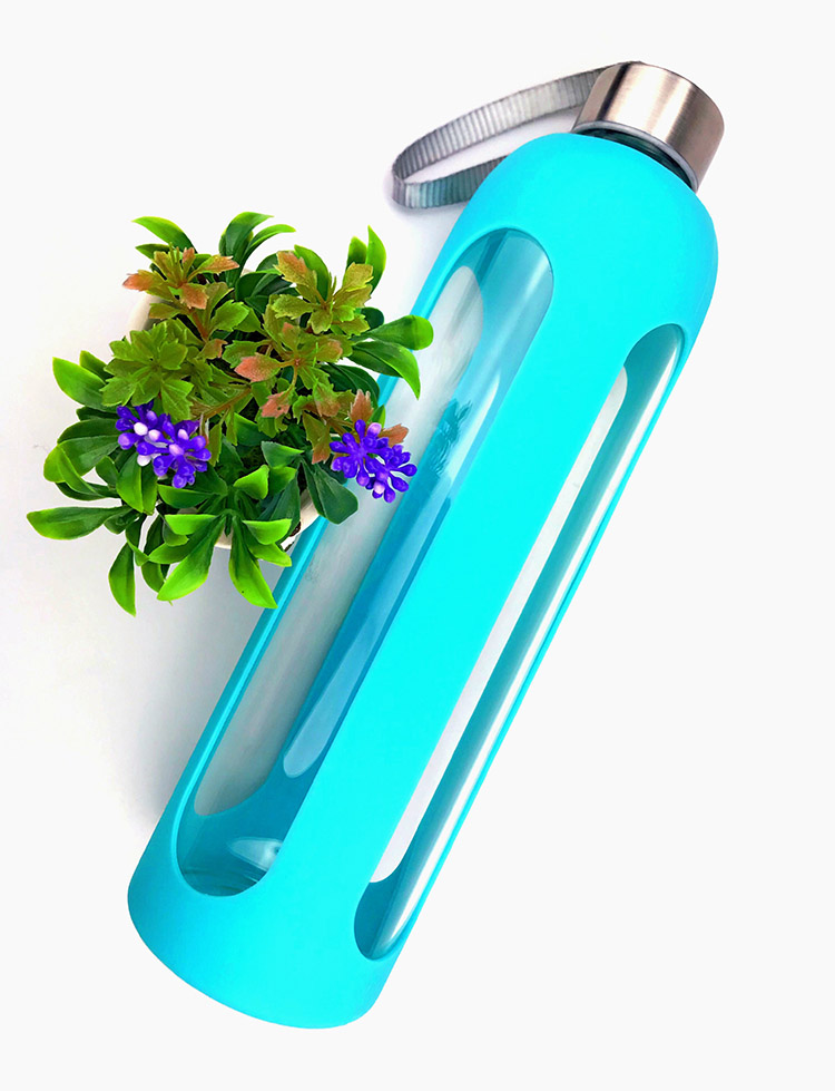 blue glass bottle