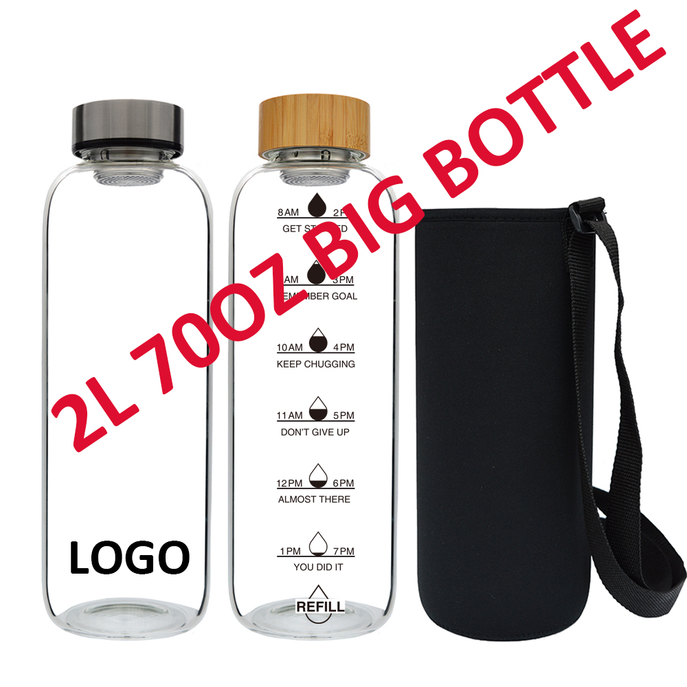 ORIGIN Fruit and Tea Infuser Borosilicate Glass Water Bottle with Neop -  Origin Glass Co